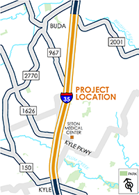 FM 2001 to FM 150 map