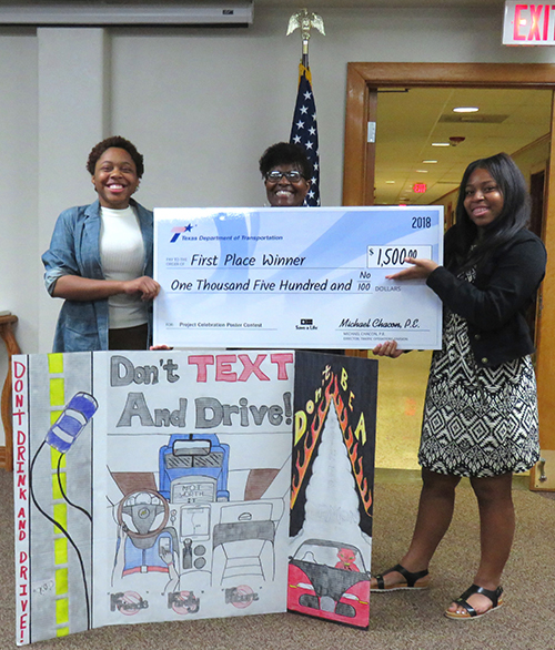 Winning team members from Marlin High School