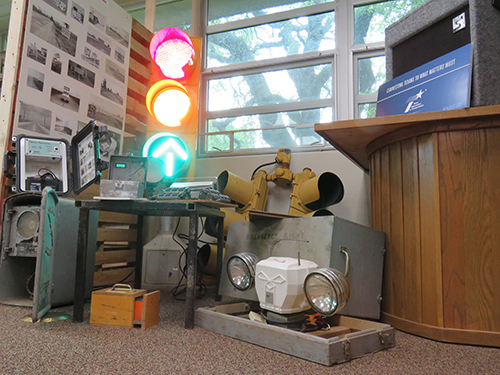 old equipment and signals for traffic control